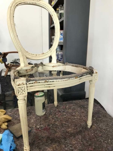 Restauración de silla de madera